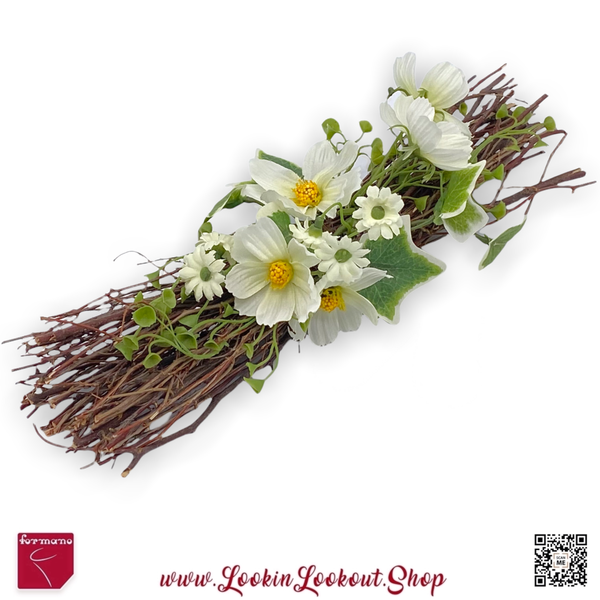 Formano » Tischdeko «  Cosmea-Blüten auf Reisig 30cm