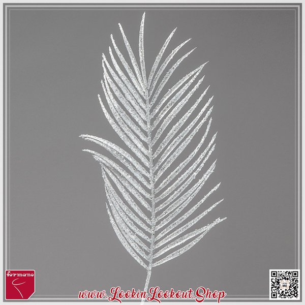 Formano » Palmblatt « 72cm Silber Glitter