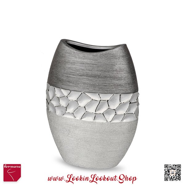 Formano Vase » Silber-Grau « 20 cm