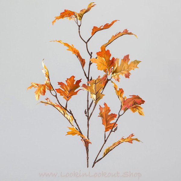 Blätterzweig 84cm Eiche Herbst Braun