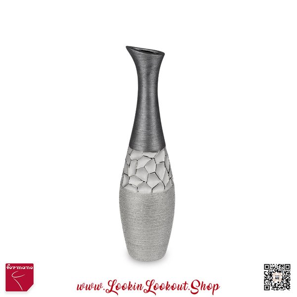 Formano Flaschen-Vase » Silber-Grau « 40 cm