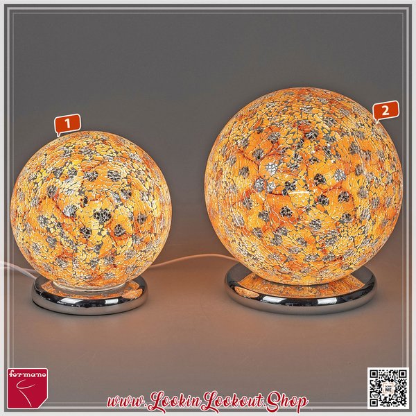 Formano Lampe » Mosaik « LED Ø 22cm Touch Orange/Lachs