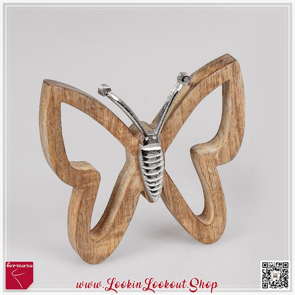Formano » Schmetterling « 16cm Alu-Mango-Holz