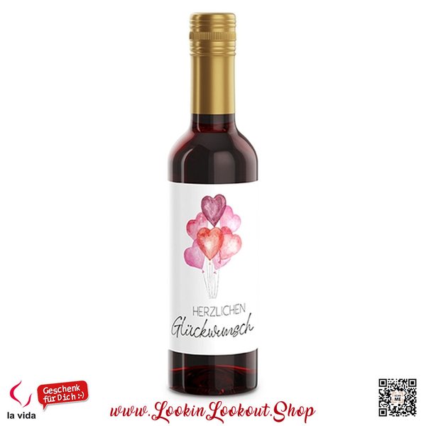 Wein für Dich - rot - " Herzlichen Glückwunsch " Dornfelder