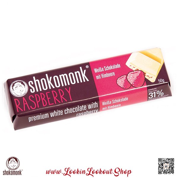 shokomonk » Himbeere « Schokoriegel mit weißer Schokolade