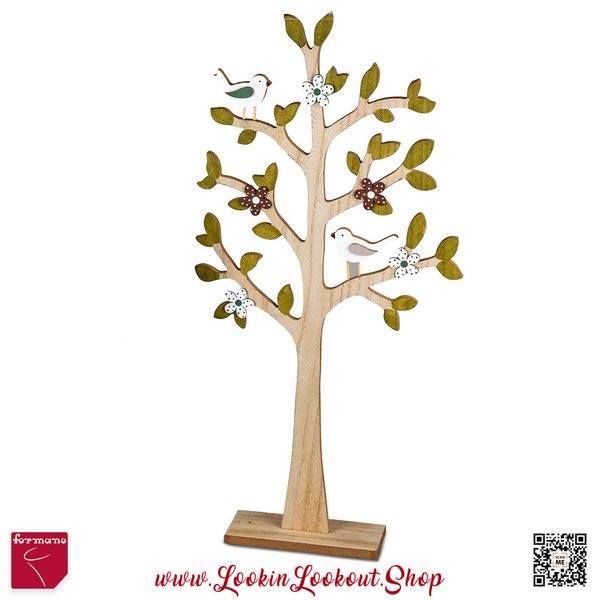 Formano » Deko-Baum mit Vögeln « 68cm Holz handbemalt
