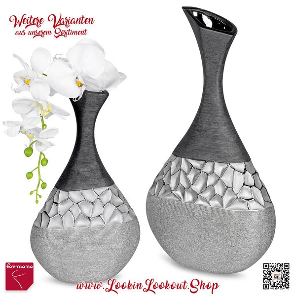 Formano Boden-Vase » Silber-Grau « 49 cm