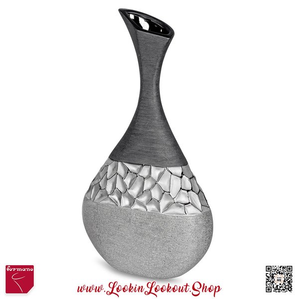 Formano Boden-Vase » Silber-Grau « 49 cm