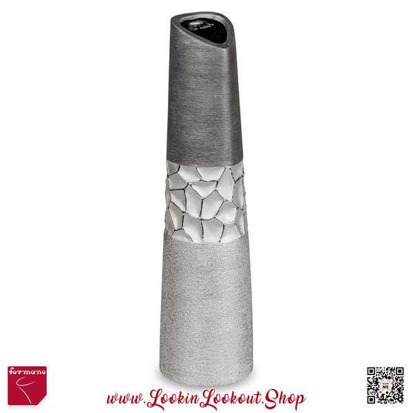 Formano Vase » Silber-Grau « 40 cm