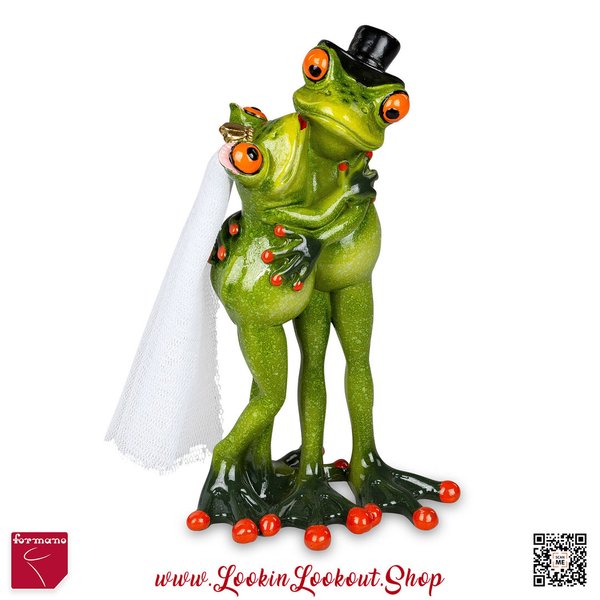 Formano Deko-Frosch » Hochzeitspaar « hellgrün