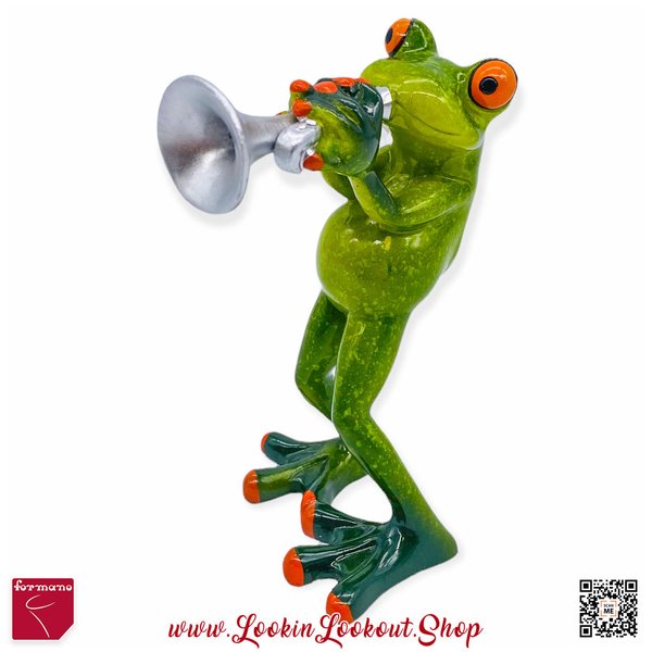 Formano Deko-Frosch » Trompete « hellgrün