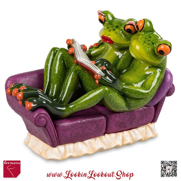 Formano Deko-Frosch » Paar auf dem Sofa « hellgrün
