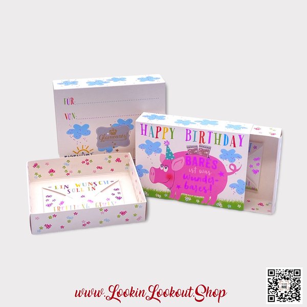Geld-Geschenk-Box » Happy Birthday - Bares ist was wunderbares «
